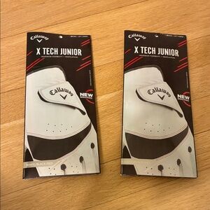 Callaway X Tech Junior Gloves in White and Black